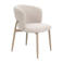 Giga Meubel Eetkamerstoel Varde - Stof - Beige/Beige - Set van 2