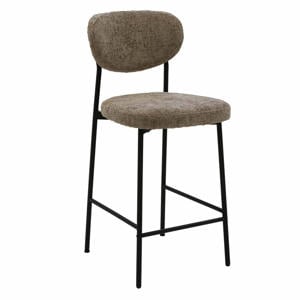 Barstoel Vajen - Stof/Metaal - Taupe - Set van 2