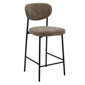 Barstoel Vajen - Stof/Metaal - Taupe - Set van 2