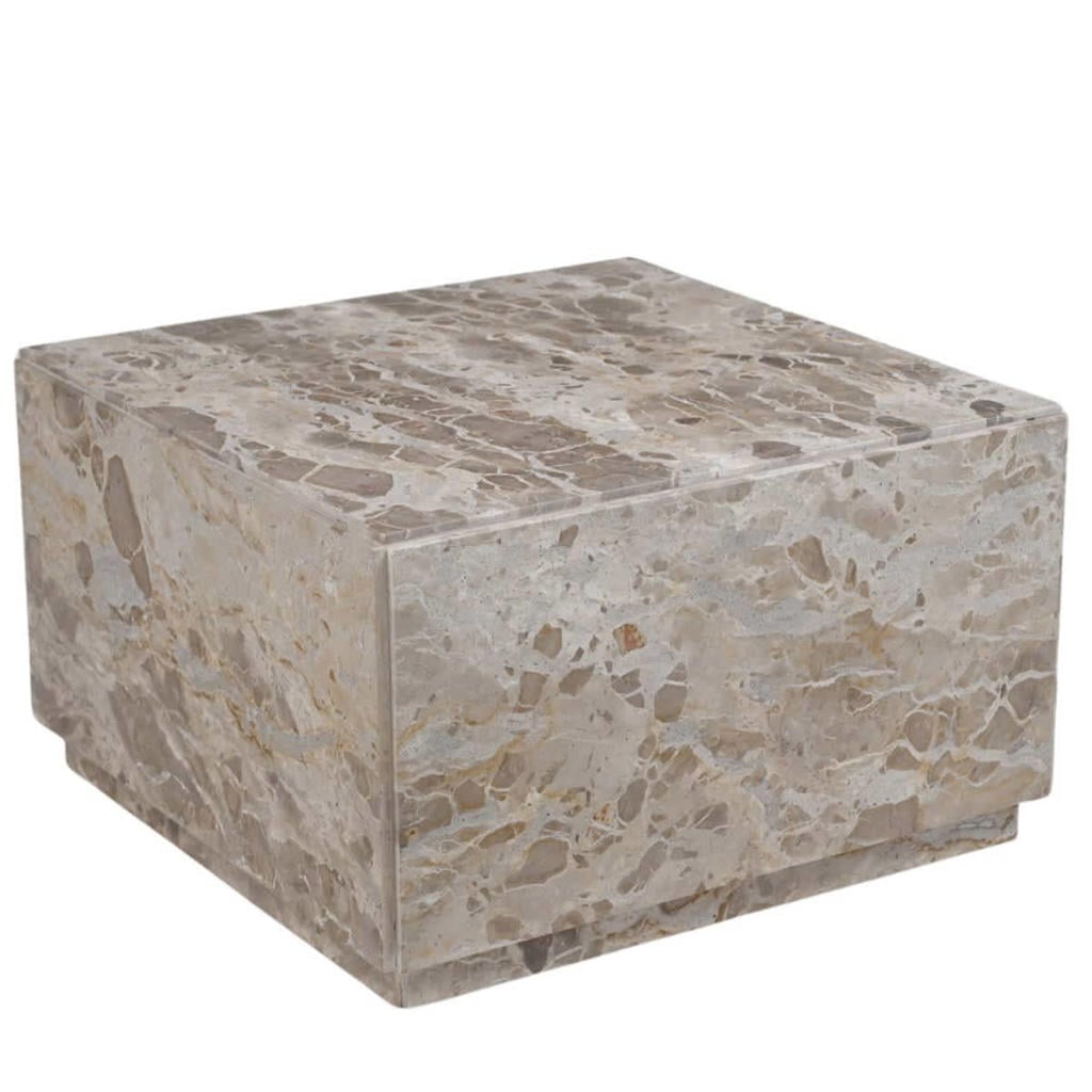 Giga Meubel Salontafel Malax - Vierkant Grijs Marmer - 62x62x35cm