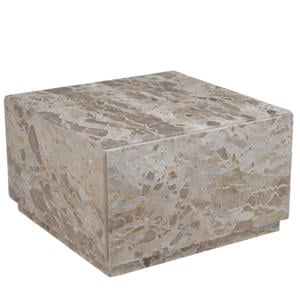 Salontafel Malax - Vierkant Grijs Marmer - 62x62x35cm