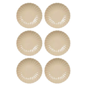 Diepe Borden / Pastaborden Cardida Beige ø 20 cm - 6 Stuks