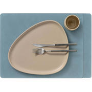 thumbnail: LIND DNA LIND DNA Placemats Nupo - Leer - Lichtblauw 45 x 35 cm - 2 Stuks