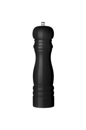 Pepermolen Rocca Zwart Glanzend - RVS Molen - 21.5 cm