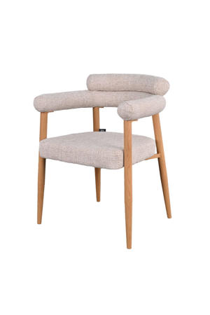 Eetkamerstoel Lidingö - Beige/Naturel Stof - Set van 2