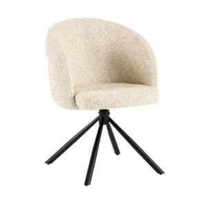 Eetkamerstoel Emilia - Beige - Draaibaar - Set van 2