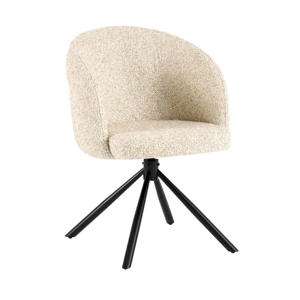 Eetkamerstoel Emilia - Beige - Draaibaar - Set van 2