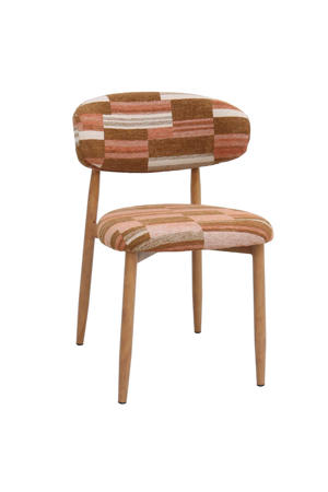 Eetkamerstoel Skara - Terracotta/Naturel - Set van 2 