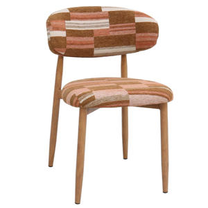 Eetkamerstoel Skara - Terracotta/Naturel - Set van 2