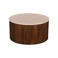 Giga Meubel Salontafel Davi - Rond - Donkerbruin - Marmer - Ø70cm