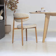 thumbnail: Giga Meubel Eetkamerstoel Skara - Beige/Naturel - Set van 2