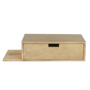 Nachtkastje Niek - Zwevend Naturel Plankje Links - 65cm