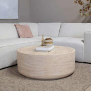 thumbnail: Giga Meubel Salontafel Dale - Rond Travertin - 90x90x35cm
