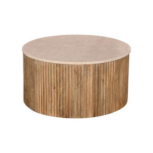 Salontafel Davi - Rond - Naturel - Marmer - Ø70cm