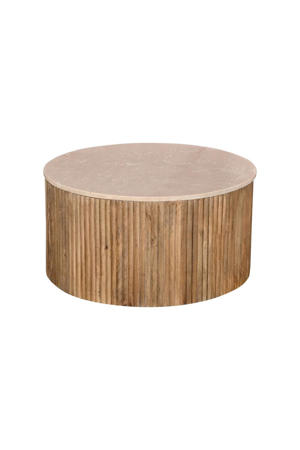 Salontafel Davi - Rond - Naturel - Marmer - Ø70cm