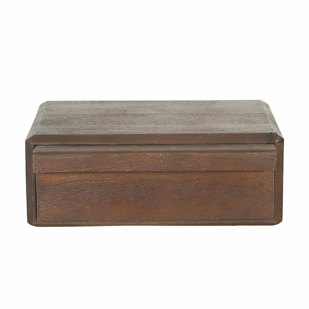 Giga Meubel Nachtkastje Benthe - Zwevend Donkerbruin Hout - 40x30x15cm