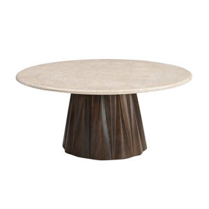 Salontafel Faiza - Rond - Marmer - 90cm