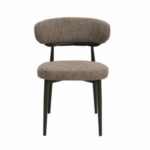 Eetkamerstoel Milan - Taupe/Brons Stof - Set van 2
