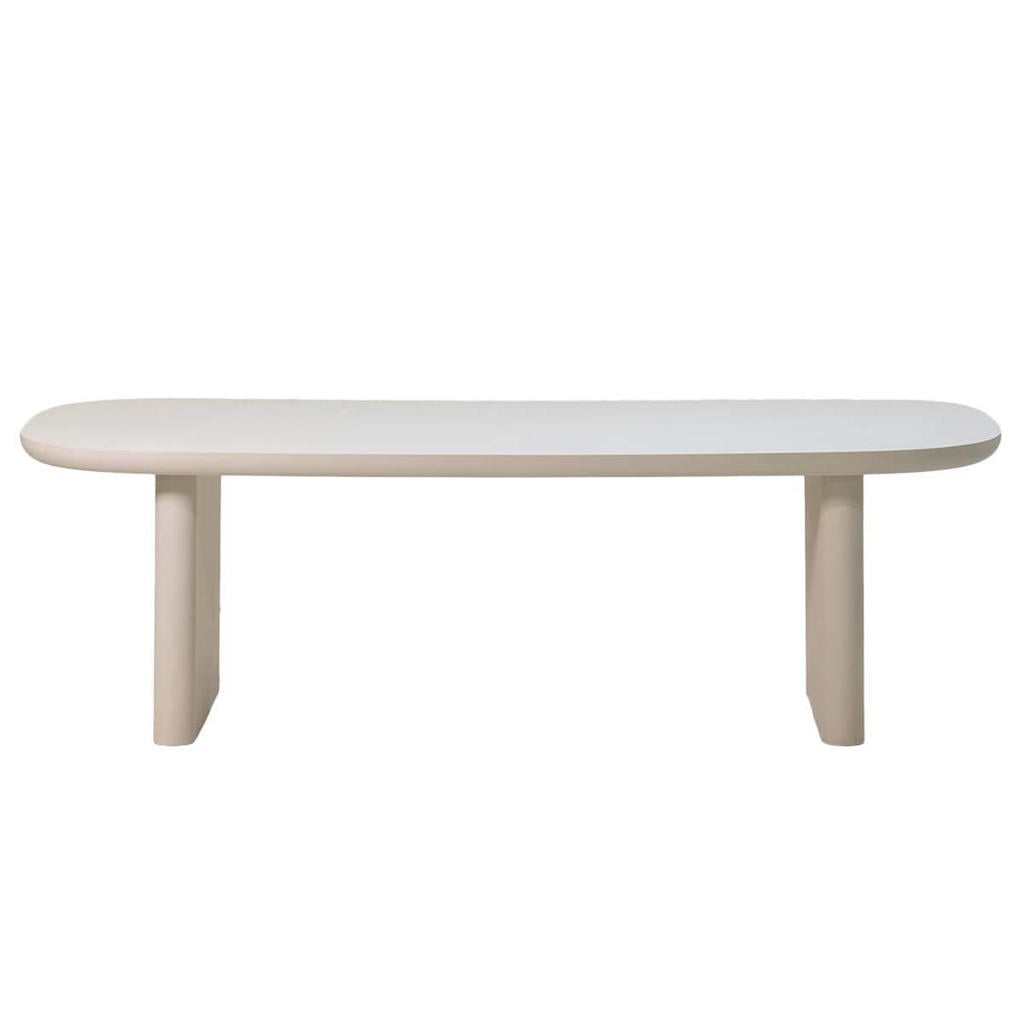 Giga Meubel Eettafel Maya - Deens Ovaal - Beige Betonlook - 240x100x75cm