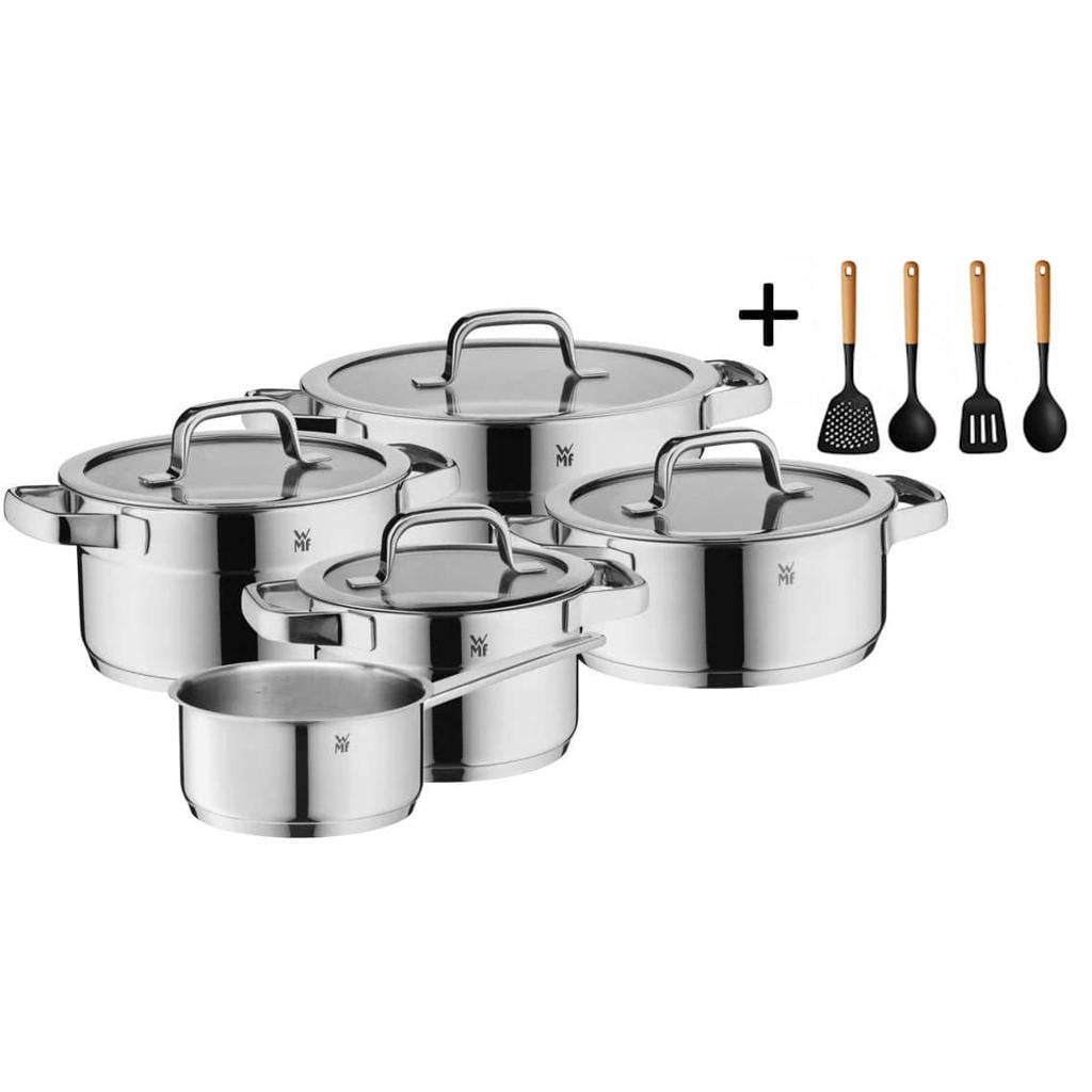 WMF 9-delige pannenset - zilver