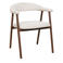 Giga Meubel Eetkamerstoel Mila - Beige/Walnoot - Zithoogte 48cm (set van 2)