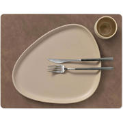 thumbnail: LIND DNA LIND DNA Placemats Nupo - Leer - Brown / Sand - dubbelzijdig - 45 x 35 cm - 2 Stuks