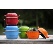 thumbnail: Cosy & Trendy  Mosselpan - Emaille - Inductie geschikt - Zwart - ø 18 cm / 2.8 liter - geëmailleerde anti-aanbaklaag