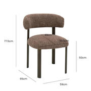 thumbnail: Giga Meubel Eetkamerstoel Alamo - Taupe/Walnoot - Set van 2