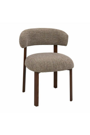 Eetkamerstoel Alamo - Taupe/Walnoot - Set van 2