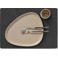 LIND DNA LIND DNA Placemats Nupo - Leer - Black - 45 x 35 cm - 2 Stuks
