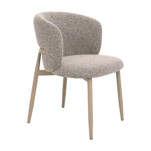 Eetkamerstoel Varde - Stof - Taupe/Beige - Set van 2