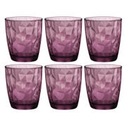 thumbnail: Bormioli Rocco Waterglazen Diamond - Paars - 300 ml - 6 stuks