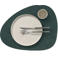 LIND DNA LIND DNA Placemats Nupo - Leer - Dark Green - Curved - 44 x 37 cm - 2 Stuks