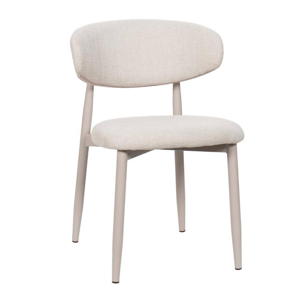 Giga Meubel Eetkamerstoel Alexia - Beige/Beige - Set van 2