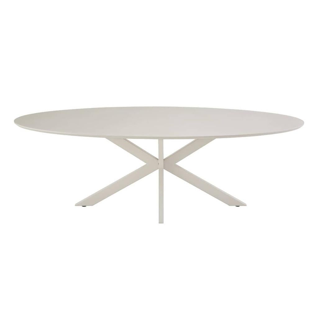 Giga Meubel Eettafel Gimo - Ovaal Beige HPL - 240x100x76cm