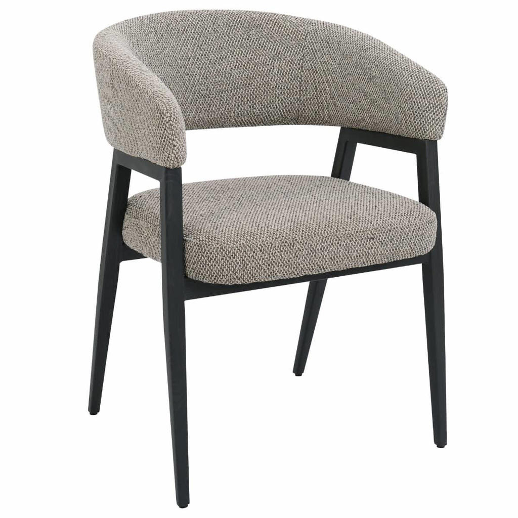 Giga Meubel Eetkamerstoel Fureso - Taupe/Zwart - Set van 2