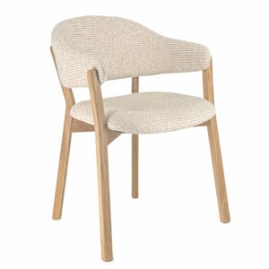 Eetkamerstoel Uppsala - Beige/Naturel Stof - Set van 2