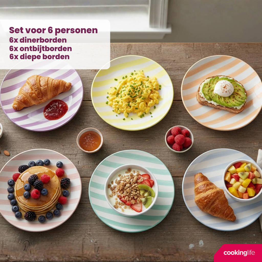 Serviesset 18-delig kopen? Wit of kleur, morgen thuis