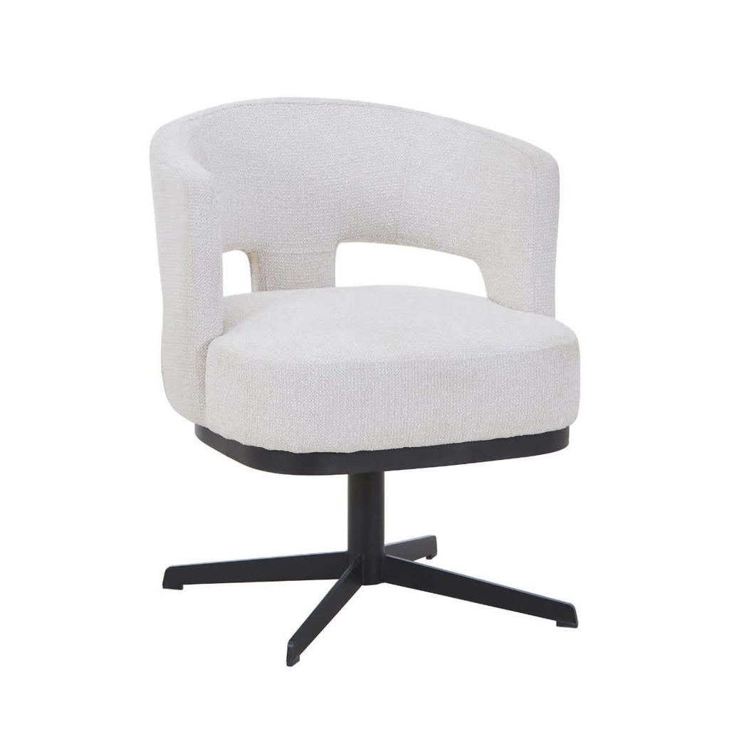 Giga Meubel Eetkamerstoel Léo - Beige - Draaibaar - Set van 2