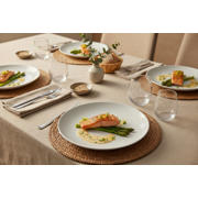 thumbnail: Cookinglife Dinerbord Porselein Ø 27 cm - 4 Stuks - Strak Modern Bord Wit