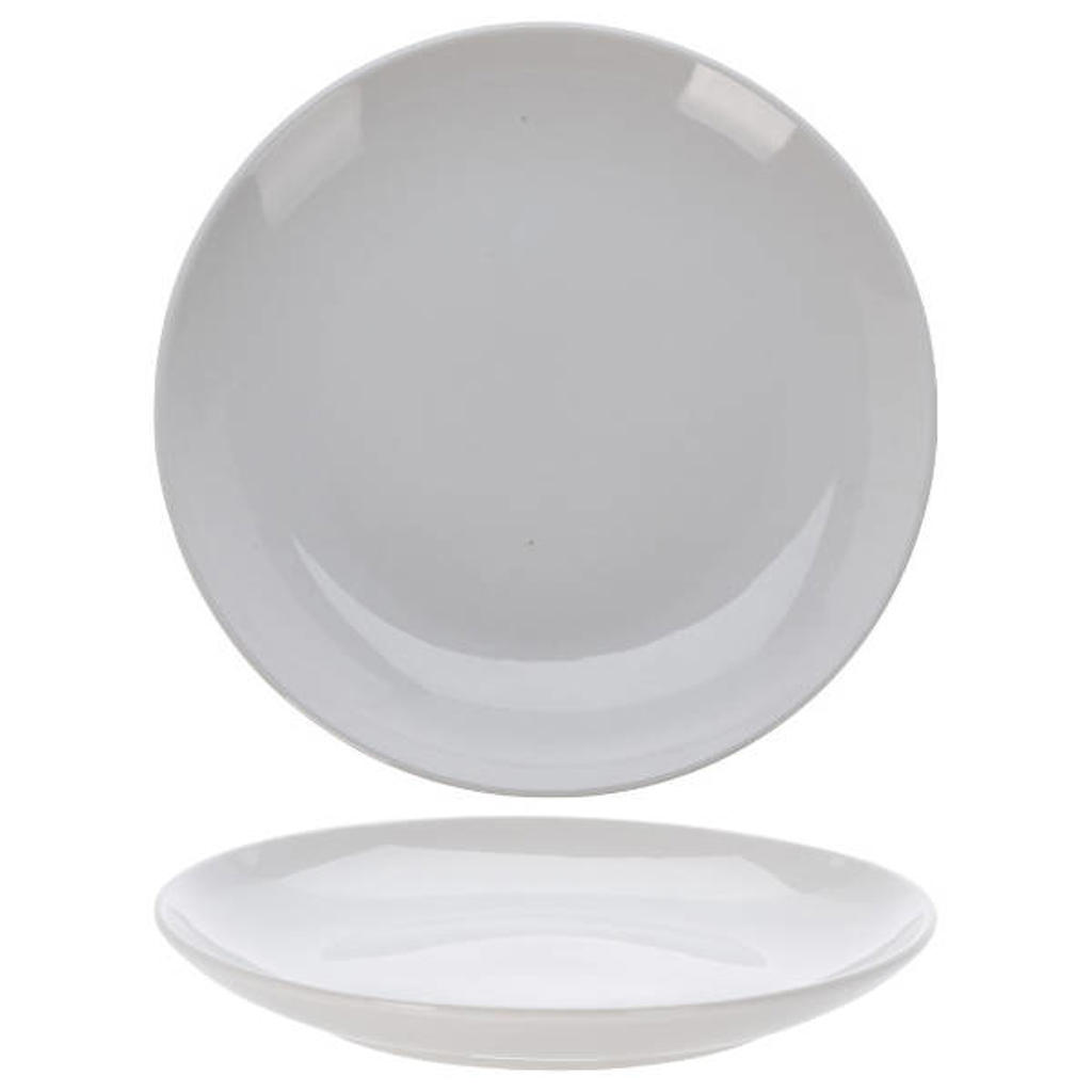 Cookinglife Dinerbord Porselein Ø 27 cm - 4 Stuks - Strak Modern Bord Wit