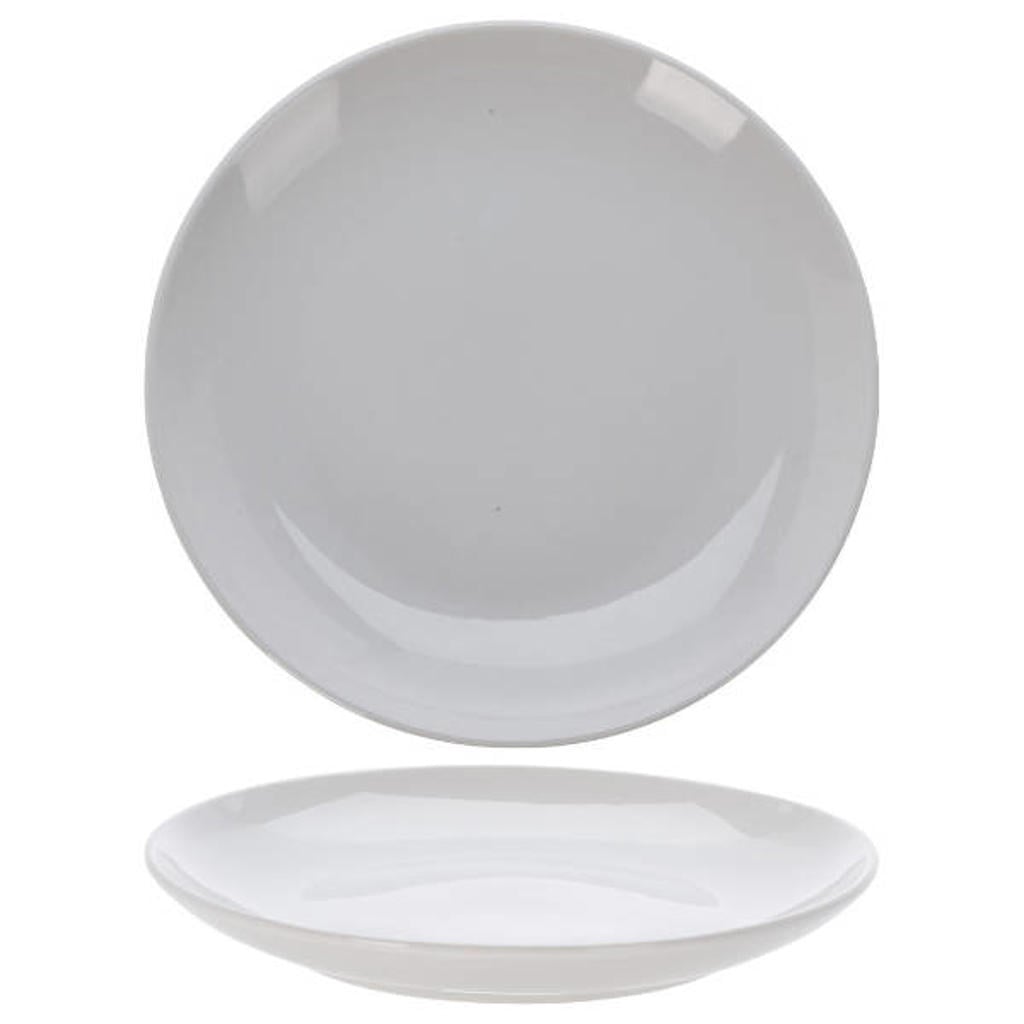 Cookinglife Dinerbord Porselein Ø 27 cm - 4 Stuks - Strak Modern Bord Wit