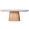 Giga Meubel Eettafel Alba - Wit Keramiek/Naturel - 200x90x77cm