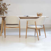 thumbnail: Giga Meubel Eetkamerstoel Dénia - Beige/Naturel - Set van 2
