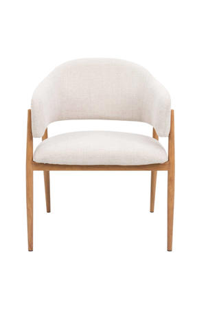 Eetkamerstoel Dénia - Beige/Naturel - Set van 2 