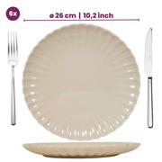 thumbnail: Cookinglife Dinerborden Cardida Beige ø 26 cm - 6 Stuks