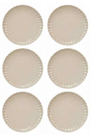 Dinerborden Cardida Beige ø 26 cm - 6 Stuks