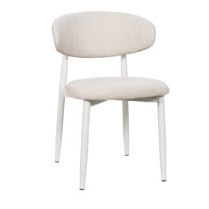 Eetkamerstoel Alexia - Beige/Wit - Set van 2