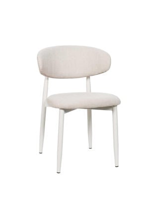 Eetkamerstoel Alexia - Beige/Wit - Set van 2