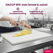 thumbnail: Cookinglife Snijplank HACCP Wit 40 x 30 cm - voor zuivel & brood